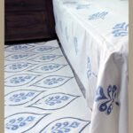 Premium Hand block Printed Bed Side Runner –Buta Blue