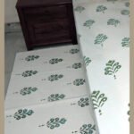 Premium Hand block Printed Bed Side Runner –Buta Green