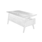 Wooden Office Table / Sheesham Wood Natural Lacquer Brown Finish (with four drawer) - Image 3