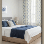 Premium Hand block Printed Buta Blue MG Curtains