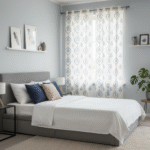 Premium Hand block Printed Buta Blue OG Curtains