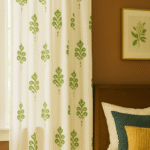 Premium Hand block Printed Buta Green AO Curtains