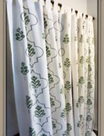 Premium Hand block Printed Buta Green MG Curtains - Image 2