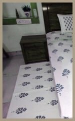 Premium Hand block Printed Bed Side Runner –Buta Blue - Image 3