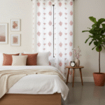 Premium Hand block Printed Fleure-di-lis Curtains