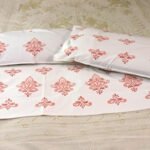 Premium Hand block Printed Fleur - Bed Runner  with 2 Cushion Covers