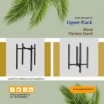 10'' Matte Black Metal Indoor Outdoor Vintage Plant Pot Stands – Flower Rack Corner Planter Holder for Living Room Balcony Garden Patio - Image 6