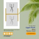 10'' Matte Black Metal Indoor Outdoor Vintage Plant Pot Stands – Flower Rack Corner Planter Holder for Living Room Balcony Garden Patio - Image 5