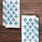100% Cotton Napkins – Blue Poppy AO Multipurpose Uses  Dining Table Napkins, Kitchen Napkins, Work Lunch Napkins Reusable - Set Of 6 Pcs. - Image 2