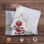 100% Cotton Napkins – Red Poppy MG Multipurpose Uses - Dining Table Napkins, Kitchen Napkins, Work Lunch Napkins  Reusable - Set of 6 pcs.