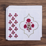 100% Cotton Napkins – Red Poppy MG Multipurpose Uses - Dining Table Napkins, Kitchen Napkins, Work Lunch Napkins  Reusable - Set of 6 pcs. - Image 2