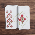 100% Cotton Napkins – Red Poppy MG Multipurpose Uses - Dining Table Napkins, Kitchen Napkins, Work Lunch Napkins  Reusable - Set of 6 pcs. - Image 3