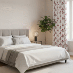 Premium Hand block Printed Red Poppy MG Curtains