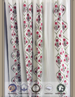 Premium Hand block Printed Red Poppy OG Curtains