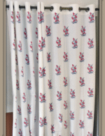 Premium Hand block Printed Red Floral AO Curtains - Image 4
