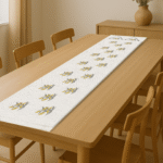 100% Cotton Canvas Table Runner  – Yellow Flower