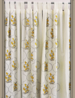 Premium Hand block Printed Yellow Floral MG Curtains - Image 3