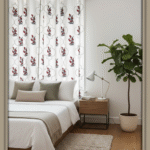 Premium Hand block Printed Red Floral OG Curtains