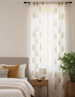Premium Hand block Printed Yellow Floral MG Curtains - Image 5