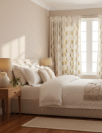 Premium Hand block Printed Yellow Floral OG Curtains