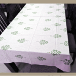 Hand Block Printed Table Cover – Jaipur Collection – Buta Green