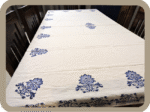Hand Block Printed Table Cover – Jaipur Collection – Blue Pottery