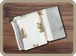 Special Block print Yellow Floral Bath/Hand/Face Waffle Towel set - Image 3