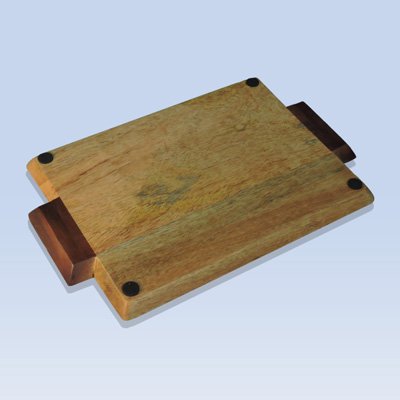 Wooden Serving Tray  with handle - 15" X 12"
