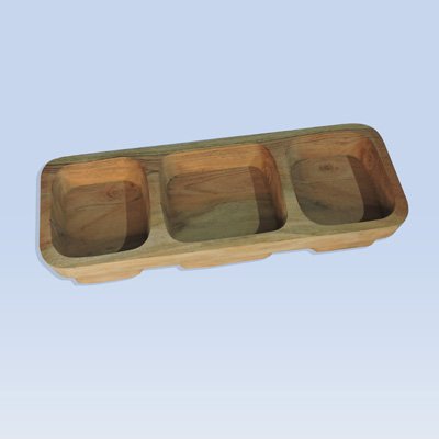 Triple Grove Large Service Tray (12”X5”)