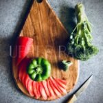 Wooden Service Platter - conical (16”X10”)