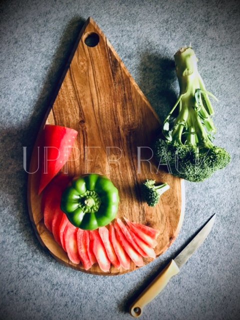Wooden Service Platter - conical (16”X10”)