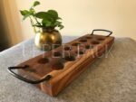 Wooden Egg Holder Countertop, 2-Tier Egg Storage Trays Stackable for 24 Fresh Eggs, Deviled Egg Organizer Rustic Kitchen Decoration, Egg Container Rack Wooden Stackable Tray (12”X5”)  - 2 Nos. - Image 3