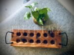 Wooden Egg Holder Countertop, 2-Tier Egg Storage Trays Stackable for 24 Fresh Eggs, Deviled Egg Organizer Rustic Kitchen Decoration, Egg Container Rack Wooden Stackable Tray (12”X5”)  - 2 Nos. - Image 4