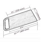 Wodden Chopping Board - with full handle (16”X8”) - Image 3