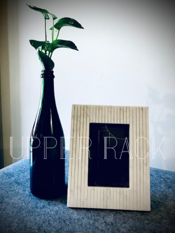 Stone Marble Photo Frame for Gift, Table and Couple Room Decoration (Photo Size 5 ½”x 3 ½” ) Marble Photo Frame (9”X7”)