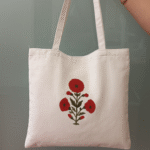 Tote Bag Red Poppy- 100% Cotton Cloth