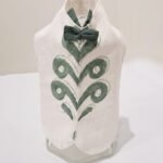 Wine Bottle Cover , fabric cover Buta green