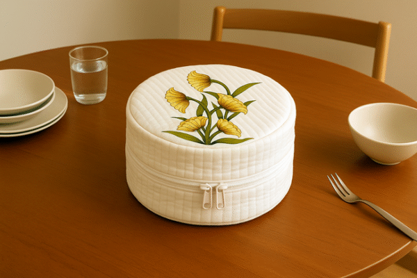 Dining Table Bread Box – Sun Flower all over 100% Cotton ,Cotton Cloth with thermal insulation