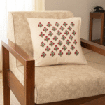 Premium Hand block Printed Poppy Red – Set of  2 Cushion Covers