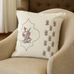 Premium Hand block Printed Floral Red MG – Set of  2 Cushion Covers