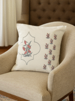 Premium Hand block Printed Floral Red MG – Set of  2 Cushion Covers