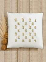 Premium Hand block Printed Yellow Floral – Set of  2 Cushion Covers - Image 3
