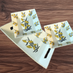 Dining Table Service Tray Set of 2 pcs. –Sun Flower all over - 100% Cotton Cloth