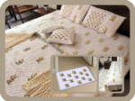 Premium Hand block Printed Yellow Floral Bed room Set of 6 Pieces