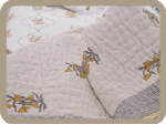 Hand block Printed Jaipuri Floral Mulmul Cotton Quilt / Razai for Double Bed - Image 4