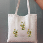 Tote Bag Yellow Floral- 100% Cotton Cloth