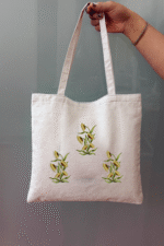 Tote Bag Yellow Floral- 100% Cotton Cloth