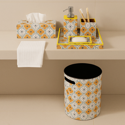 Retro Bloom Bathroom Accessories Collection