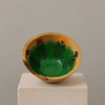 Hand-Painted Wooden Bowl – Garden Bloom - Image 2
