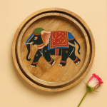 Royal Elephant Round Wooden Tray - Image 3